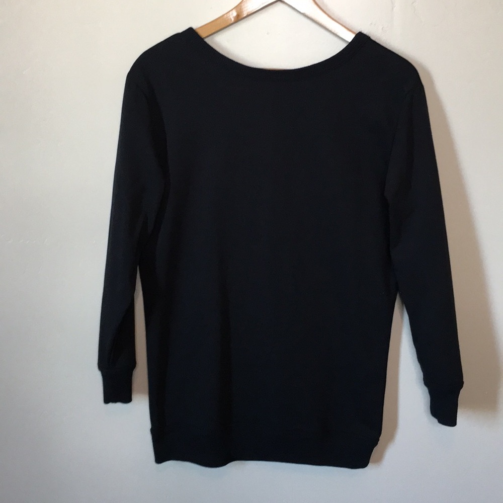 BP | Black Open V-Back Tunic Sweatshirt Small